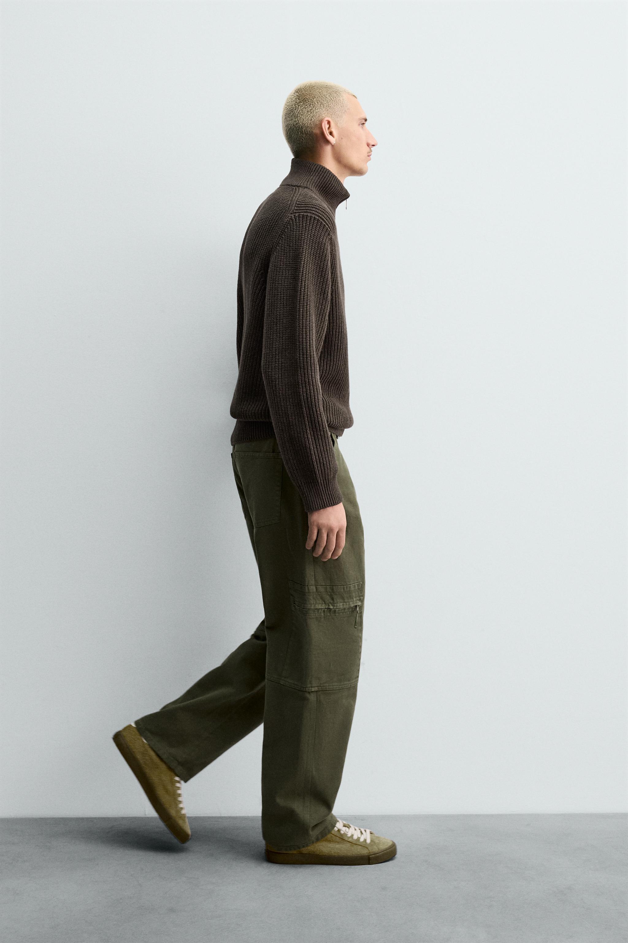 WASHED RELAXED FIT CARGO PANTS